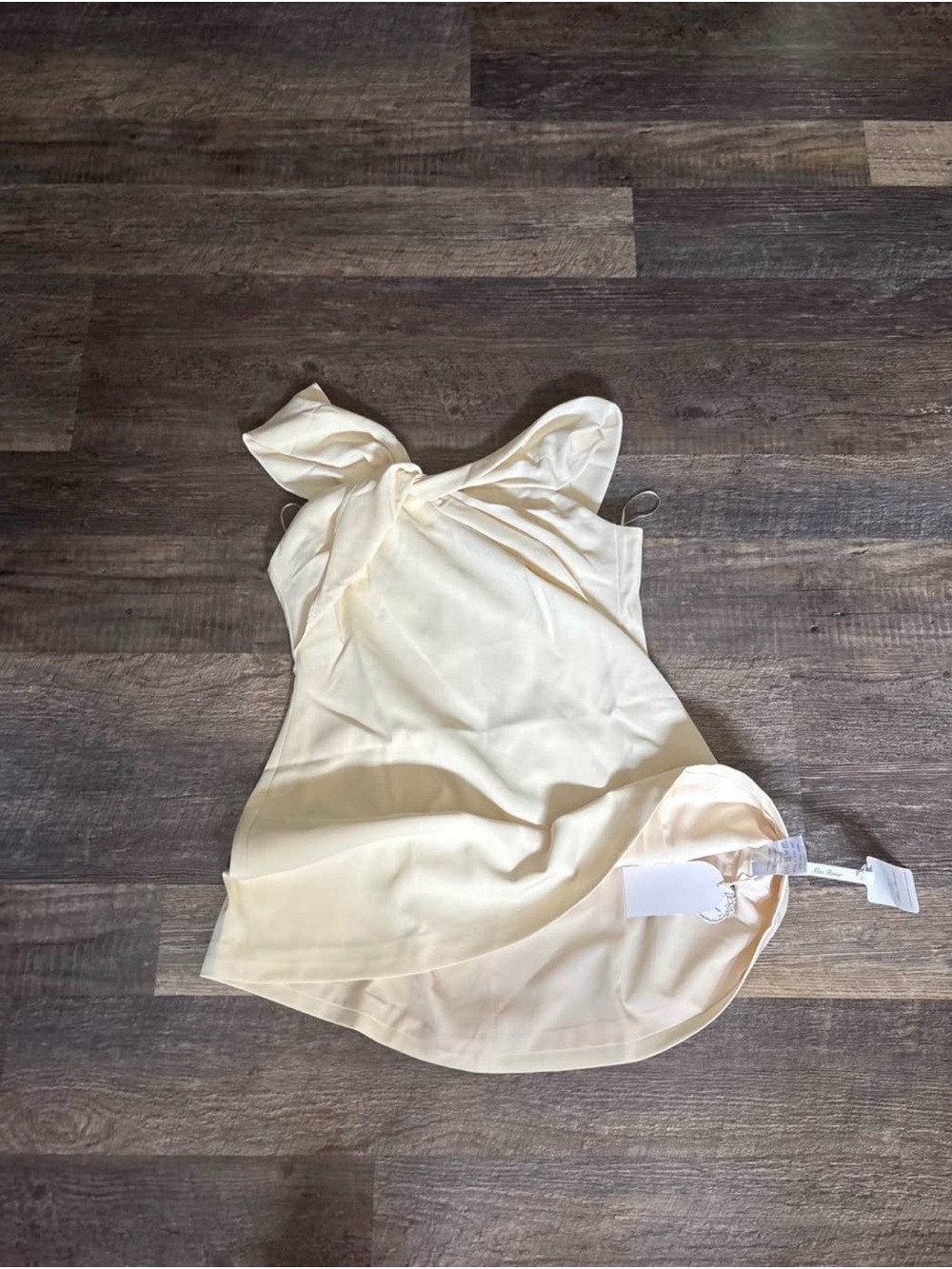 Elegant Cream One-Shoulder Dress